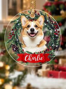 Personalized Pet Ornament, Custom Dog Christmas Ornament, Pet Memorial Ornament, Cat Photo Christmas Ornament, Pet Portrait With Name As A Gift - Multicolor - View 9