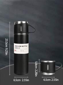 1 zestaw kubków termicznych z niestandardowym projektem, przenośny kubek ręczny z 1 kubkiem i 3 pokrywkami, pudełko prezentowe ze stali nierdzewnej, 500 ml przenośny kubek podróżny ze stali nierdzewnej 304 z 3 pokrywkami, niestandardowy ekskluzywny zestaw pudełek prezentowych, kalendarz świąteczny