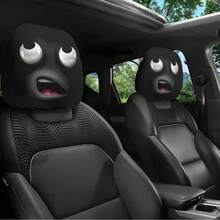 2 capas engraçadas para encosto de cabeça de carro - Design sem enchimento, fácil instalação, adequado para todos os veículos - Perfeito para Halloween, Natal, uso diário - Decoração com rostos engraçados - Acessórios para interior de carro para homens e mulheres - Sem necessidade de acolchoamento adicional, acessórios para carro, decorações de Natal, design peculiar, material leve, compras de Natal, ideal para o Natal