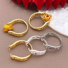 1/3/5 piezas Anillos en blanco chapados en oro de 18K con base ajustable y circonita para hacer joyas y manualidades DIY