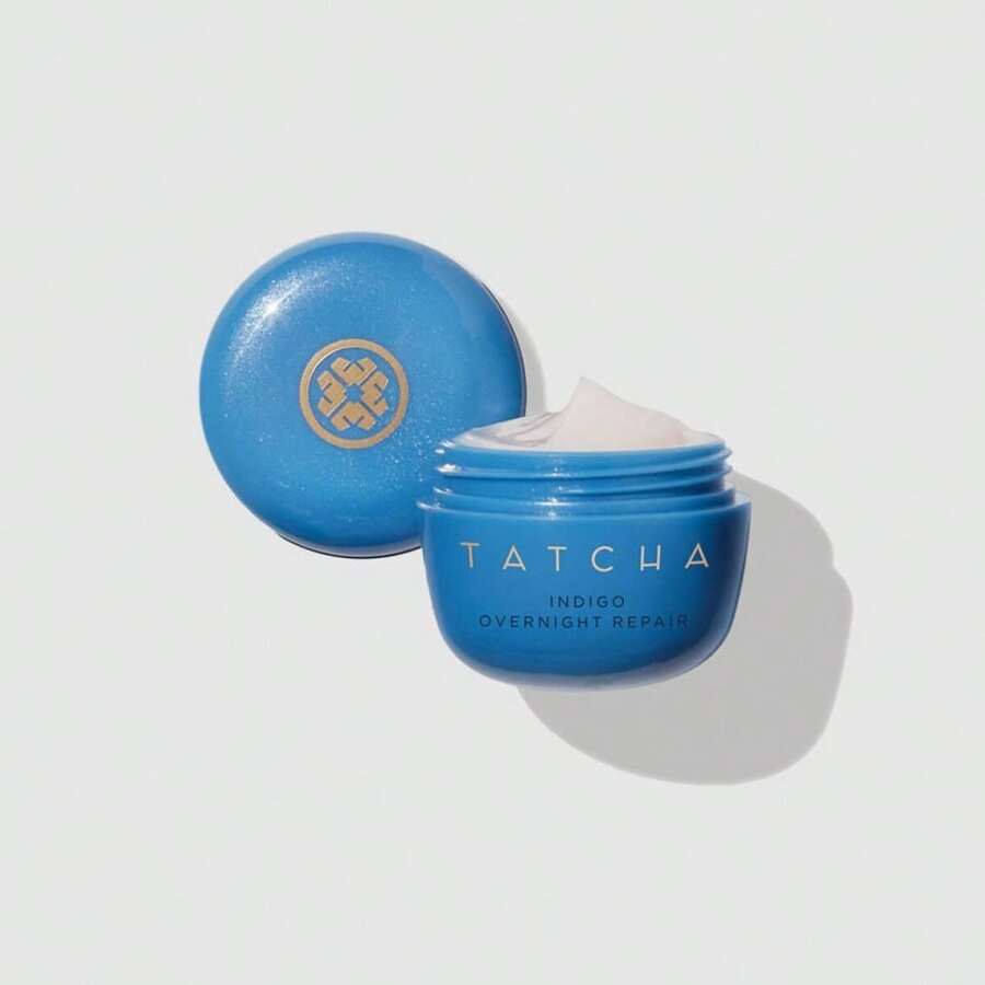Tatcha Indigo 夜间修复 | 面霜和精华护理，无香型晚霜 15ml/0.5 盎司 - Mini Size - 15ml - 查看 1