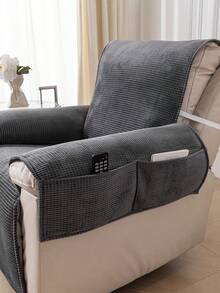 1 件现代简约纯色单人懒人沙发套 - 防滑躺椅保护垫，宠物友好型，可机洗，通用四季多功能垫，适用于单人沙发和躺椅 - 彩色 - 查看 6