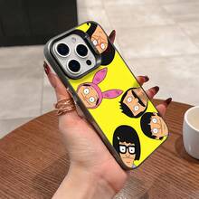 Funda trasera mate a prueba de golpes para iPhone 16, 15, 14, 13, 12, 11 Pro Max, X, XR, XS Max, 8, 7 Plus - Diseño de hamburguesa B-Bobs - Mezcla de colores - Ver 5