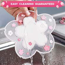 1 pieza Posavasos de silicona con forma de flor, disponible en múltiples tamaños, almohadilla aislante para proteger las mesas de quemaduras, de vuelta a la escuela