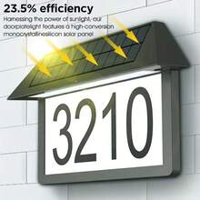 Illuminated House Number Sign, LED Lighted Address Plaque - IP65 Waterproof, Auto Dusk-To-Dawn Sensor, Clear Visibility At Night, Ideal For Home Exteriors, Driveways & Street Entrances - 2個 - 查看 5