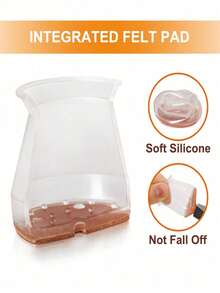 8/16/24pcs Furniture Chair Leg Pads, Noise Dampening Anti-Scratch Table & Chair Feet Covers, Felt Protector Pads, Slightly Smaller Size Recommended To Measure Actual Chair Leg Dimensions