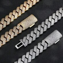 Heavyweight 20mm Cuban Chain! The Ultimate Hip-Hop Necklace, Suitable For Both Men And Women. Perfect For Punk-Inspired Layering, This Unisex Piece Makes An Ideal Birthday Or Party Gift. - 白金 - 查看 5