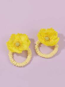 زوج من أربطة الشعر الزهرية البوهيمية، متعددة الاستخدامات وجميلة للاستخدام اليومي، حاملات ذيل الحصان، أربطة الشعر المطاطية، حبال الشعر، ربطات الشعر المطاطية