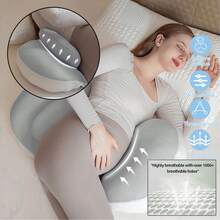 1pc Ergonomic Pregnancy Pillow For Side Sleeping - Full Body Support For Back, Belly, Hips & Waist - Adjustable Maternity Pillow For Comfortable Sleep