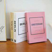 1/3 Peças Decoração de Livro Falso Dobrável Moderno, Livros Artificiais de Estilo Nórdico para Sala de Estar, Casa, Decoração de Loja, Adereços de Fotografia