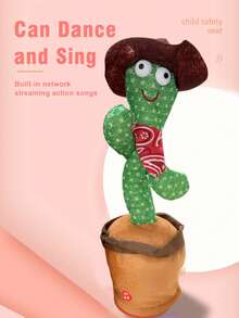 1个会跳舞的仙人掌，神奇的花朵，可重复录音，发光娃娃，创意毛绒扭动身体娃娃，会唱歌，青少年减压恶作剧玩具 - 彩色 - 查看 5