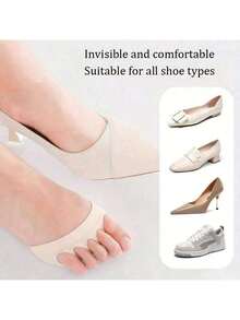 4pcs Women's High Heel Forefoot Pads, Forefoot Cushion Pads, Comfortable Half-Toe Insoles, Foot Care, Not Toe Socks Pads, Invisible Socks Pads, Comfortable & Breathable, Suitable For Valentine's Day Gifts,Shoe,Spring Summer Picks,Brides Maid Gifts,Room,Bedroom Deccor,Bedroom Deccor,Beach,Travel,For Men,For Women,Vacation