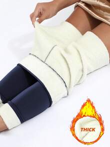 Mallas de cintura alta con forro térmico para mujer, mallas deportivas gruesas y cálidas para uso casual al aire libre, otoño/invierno