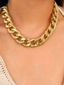 قلادة سلسلة شخصية أوروبية وأمريكية عصرية، تصميم بسيط، قلادة كاجوال أنيقة للنساء