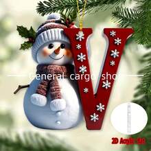 Christmas Tree Shaped Snowman Enamel Pendant - A-Z Letters - Ideal Decoration For Christmas, Valentine's Day And Thanksgiving | Multi-Functional Keychain And Backpack Charm, No Battery Required, 2D Flat Design, Suitable For All Seasons - Multicolor - View 20