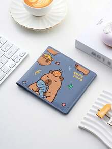 Capybara Cartoon Pattern Id Card Bag, Multiple Colors Are Available, Fashionable And Individual, Ultra-Thin, Lightweight And Portable, Suitable For Storing ID Cards/Passport/Driver's Licenses/Bank Cards/Credit Cards/Shopping Card, Can Be Used As A Gift For Birthdays, Anniversaries, Valentine's Day, Christmas, New Year And Other Festivals, Given To Family Members, Lovers, Friends And Elders