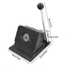 ZhdnBhnos 58mm/37mm DNYSYSJ 57mm Round Punch Die Cutter Paper Badge Special Card Cutting Machine For Making Badges - 37mm - View 8