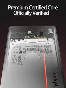 Lenovo UD800 High-Performance External Hard Drive: Large Storage Capacity And Silent Operation. Suitable For Office And Home Environments. Long-Term Reliable Operation. Compatible With NAS And Surveillance Equipment. - Tarnish + Black - View 4