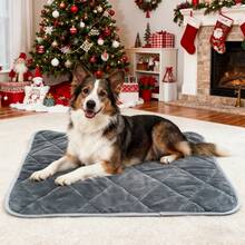 1 pièce Tapis de réchauffement pour animaux de compagnie sans électricité (sans fonction de chauffage), tapis de lit chaud pour chien, tapis de lit pour chat, convient pour les activités intérieures et extérieures des chats et des petits chiens en automne/hiver, tapis de lit pour chien/chat lavable et antidérapant (gris) - Gris - Voir 8