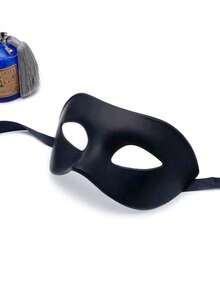 1pc Black Half Face Adult Thickened Eye Mask Suitable For Masquerade Party - Multicolor - View 4