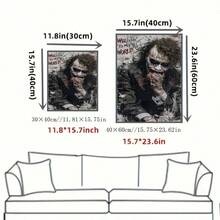 لوحة الجوكر غير المؤطرة - ديكور حديث وجداري لغرفة المعيشة أو النوم أو المكتب أو غرفة الطعام - بدون إطار، ديكور منزلي معاصر - متعدد الألوان - مشاهدة 6