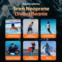 3mm Wetsuit Beanie For Keem Warm In Cold Water Wetsuit Hood Neoprene Beanie 3mm Scuba Diving Cap Winter Swimmming Cap For Snorkeling Kayaing