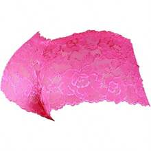 Men's Soft Lace Pouch Briefs - Breathable & Supportive Underwear - Hot Pink - View 4