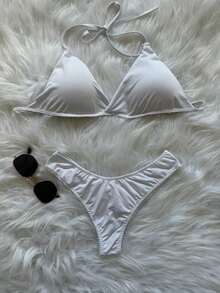 Delta Wing Bikini Set In Suplex Polyamide – Sexy, Comfortable And Stylish! Summer 2025 - White - View 1