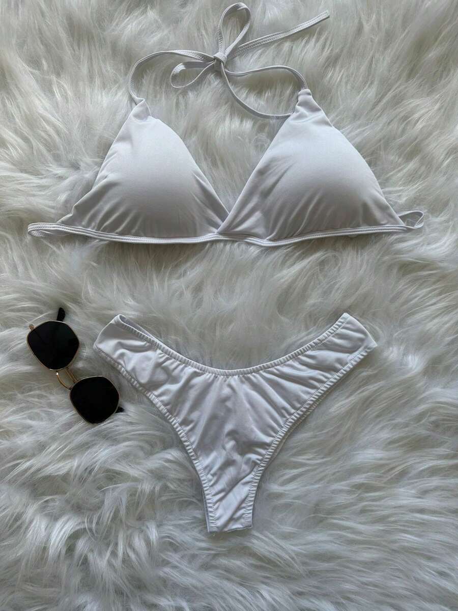 Delta Wing Bikini Set In Suplex Polyamide – Sexy, Comfortable And Stylish! Summer 2025 - White - View 1