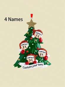 1pc Customized Personalized Christmas Ornaments, Christmas Ornaments With Names, Christmas Tree Ornaments, Christmas Decorations, Christmas Gifts For Mom, Dad, Friends, Personalized Home Christmas Tree Decorations, Fashion, Anniversary, Birthday, School, Office, Family, Slow Summer Life, Multifunctional, High Quality, Unique Gift For Valentine'S Day