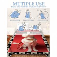 Cobertor Personalizado com Foto e Nome, Cobertor de Estimação Personalizável com Nome e Fotos, Cobertor de Cachorro Macio e Confortável, Presente para Pai de Cachorro, Presente para Amante de Animais de Estimação, Poliéster, Lavável em Máquina, Cobertor de Cachorro Médio