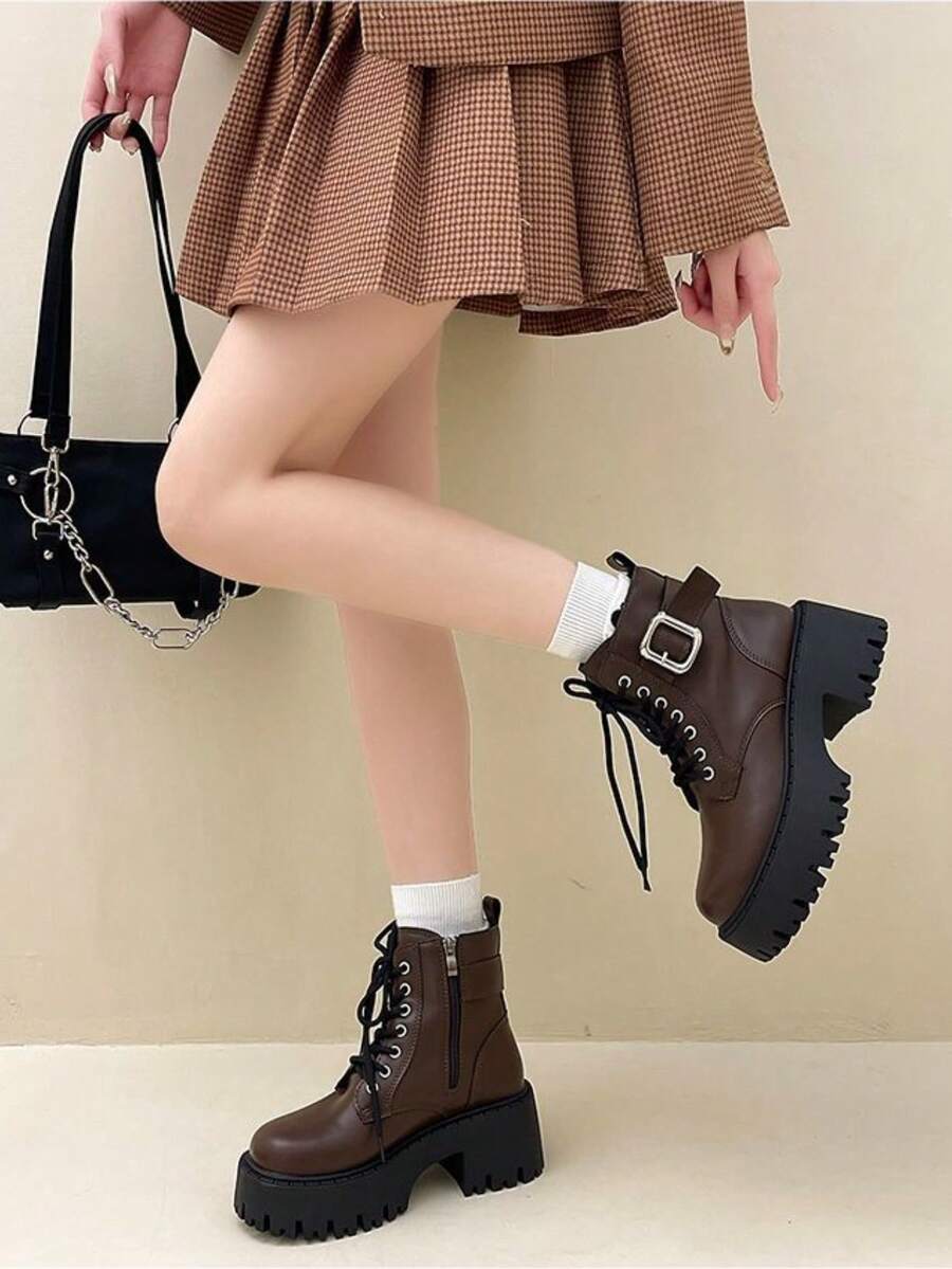 Women Ankle Boots & Booties - Brown - View 1