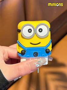 Minions 1pc Minions Silicone Material, Drop-Resistant And Break-Resistant Design, Cartoon Pattern, Creative Mouthpiece, Cute Charger Case, Data Cable Case, Suitable For Mobile Phone Charger Decoration Accessories, Party Gifts