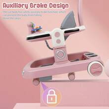 Andadera Musical Bebé Juguetes Interactiva Plegable 4-in-1,Andador para bebé, andador multifuncional con patas arqueadas, se puede empujar o sentarse para aprender a caminar. - Rosa - Ver 8