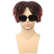 Men's Dreadlock Wig, Costume Wig, Black Dreadlock Braids, Party Wig, Afro Wig, Multi-Color Options, High Hair Volume, Hairpiece For Top Of Head To Add Volume