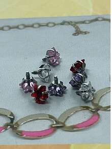 1 Stück Nasenring aus Edelstahl mit Strass Stern, unisex minimalistischer Nasenpiercing Schmuck, Titan Körperschmuck für Partys, Geschenk für Freunde