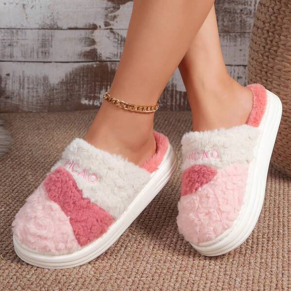 YUNTITAOYU Women's Warm Winter Slippers, Indoor Home Slippers, Non-Slip Durable Soft Plush Slippers