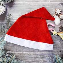 10pcs Festive Santa Hats For Adults - Ideal For Christmas & New Year's Parties, Hand Wash Only Home Decor Christmas Decorations Room Decor Winter