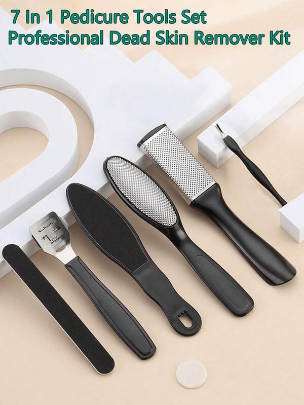 25 Stück Fußbrett Reibset Edelstahl Fußbrett Feile zum Entfernen von Hornhaut und Kokon Pediküre Werkzeug Fußschleifer Pediküre Pflege Pediküre Zubehör Fußpflege Pediküre Set Fußpflege Nagelpflege Reisezubehör Pediküre Set Fußpflege