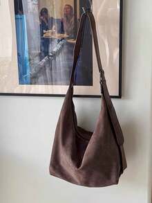 Vintage Crossbody Bag For Women, Large Capacity, Fashion, Versatile, Suitable For Commuting, Autumn/Winter - Coffee Brown - View 9