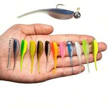 60pcs Dual Color Needle Tail Mini Frog Soft Bait - 5.0cm/1g Mixed Color Weedless Wobble Lures, Suitable For Bass, Northern Pike, And Perch - Packaged Fishing Bait For Freshwater And Saltwater. - Multicolor - View 3