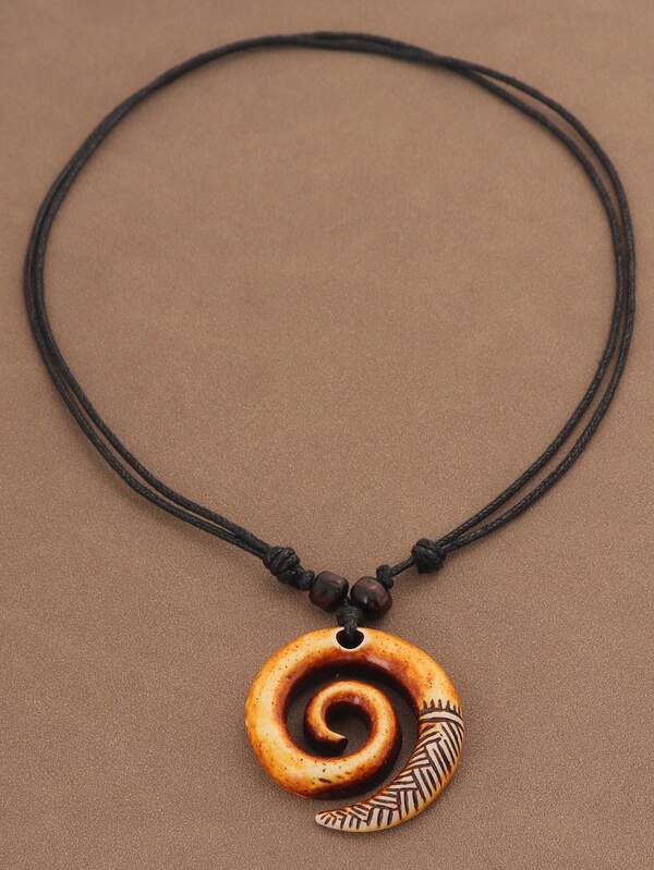 1 pezzo Collana pendente alla moda con spirale vorticosa, regolabile, adatta per l'uso quotidiano delle donne