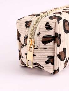1/2 Estuche de lápices con estampado de leopardo, adecuado como regalo para 2026, hecho de tela de pana con cremallera de oro rosa. Útiles de oficina, útiles escolares, bolsa de almacenamiento de brochas de maquillaje, caja de lápices de escritorio, estuche de lápices portátil de gran capacidad, también se puede usar como bolsa de cosméticos. Ideal para estudiantes y trabajadores de oficina. Adecuado como regalo para el Día de San Valentín, Acción de Gracias, cumpleaños, temporada de regreso a la escuela, Día de San Nicolás, Epifanía. Estuche de lápices personalizable disponible. - multicolor - Ver 6