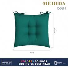 NEW Cojines para Silla de Comedor con Lazos, Suaves, cómodos, capitonados, Cuadrados, para Cocina, Comedor, Oficina, Sala de Estar, Patio Varios Colores (Cafe/Chocolate, 4) - Esmeralda - Ver 6