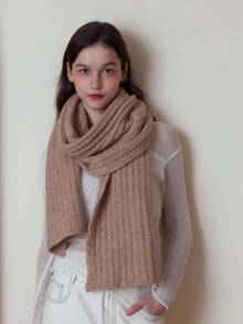 1 szt. damski szalik w jednolitym kolorze w kratkę, ciepły i wiatroszczelny z wełną, miękki i przyjazny dla skóry, odpowiedni do codziennych dojazdów do pracy i podróży, jesień/zima