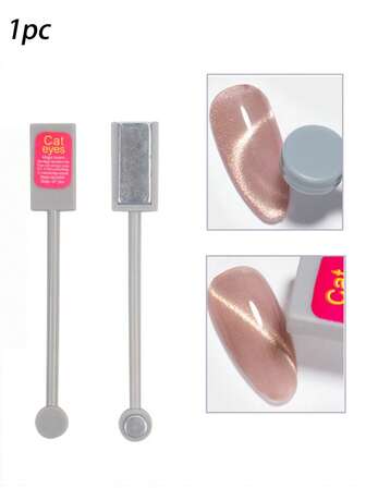1pc/2pcs/5pcs Cat Eye Cylinder Magnetic Stones, Strong Magnetic Nail Polish Gel, Multi-Functional Striped Nail Art Magnet Stick