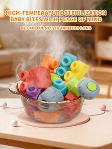 Kids Soft Rubber Building Block Set, Homemade Soft Rubber Educational Toys With Large Particles, Baby Building Blocks, Baby Stacking & Building Toys, 18/26/32 Soft Educational Shape Building Blocks For Baby Party, Color, One Two Squeeze, Toddler Stacking Toys 3 Years Old+, Random Color,Suitable For Halloween, Christmas, Mother's Day, Thanksgiving