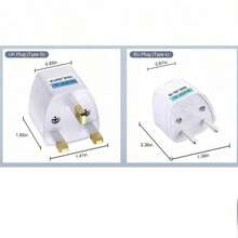 2 Peças Adaptador de Viagem Conversor de Tomada de Alta Performance Universal do Reino Unido/UE para EUA