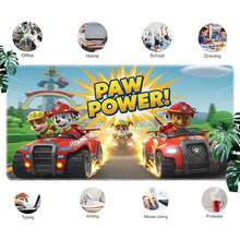 1pc  Large Mouse Pad - Anti- Rubber Desk Mat With Washable Surface, Vibrant Patrol Cartoon Character Design, Perfect For Gaming & Office Use, Ideal Gift For Fans, Kids & Family, Office & Gaming Desk Mat | Playful Cartoon Aesthetic