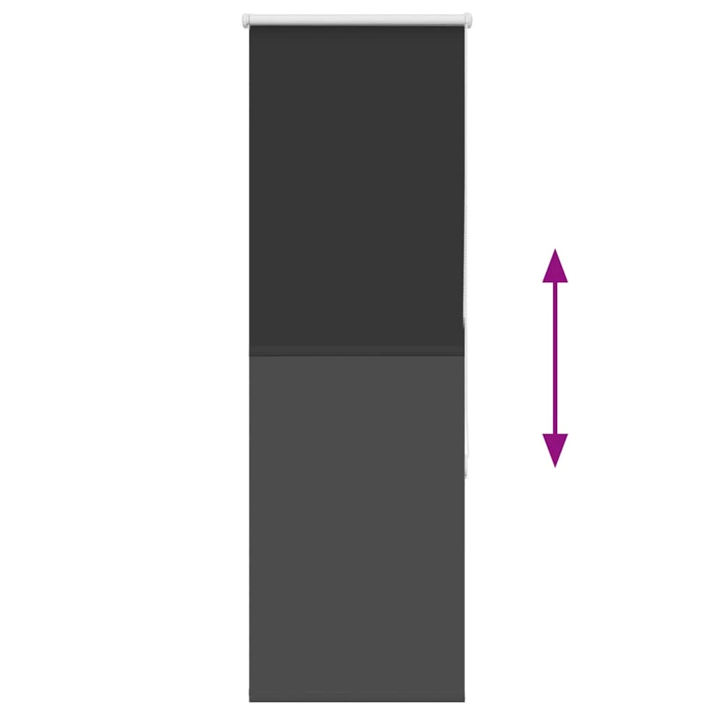 Tenda a rullo oscurante nera 40x150 cm larghezza tessuto 35,7 cm